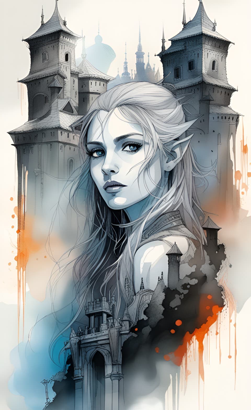 AI generated: A stunningly detailed (((portrait poster))) in the (((fairy tale fantasy style))) featuring a beauti...