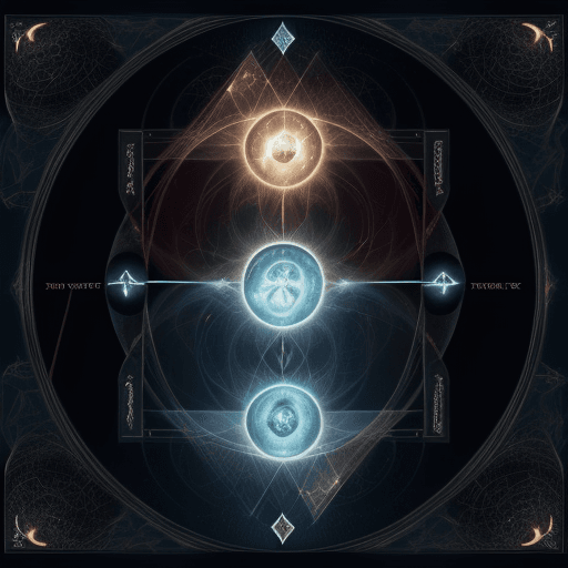 AI generated: High resolution photography tarot card portal, on the edges of the light, the transition from one to...
