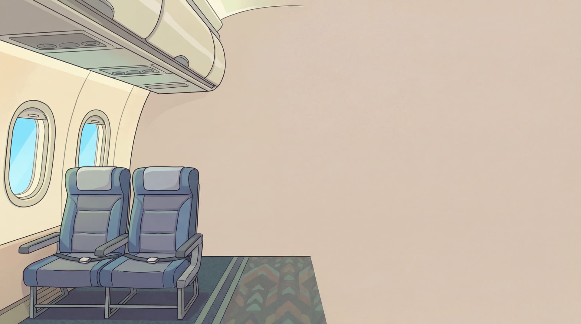 AI generated: up close to one side next to the window show two seats and window.