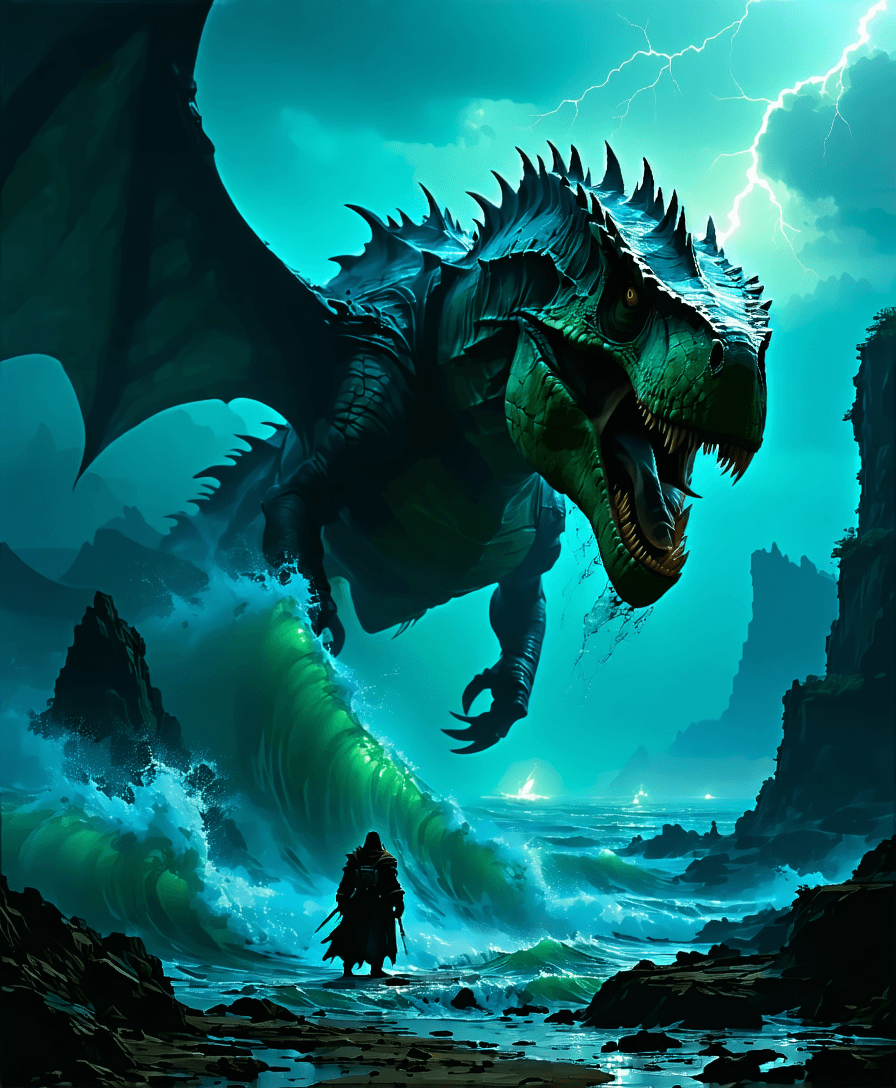 AI generated: Create an atmospheric photorealistic image depicting mystical and otherworldly terrifying,  hyper-re...