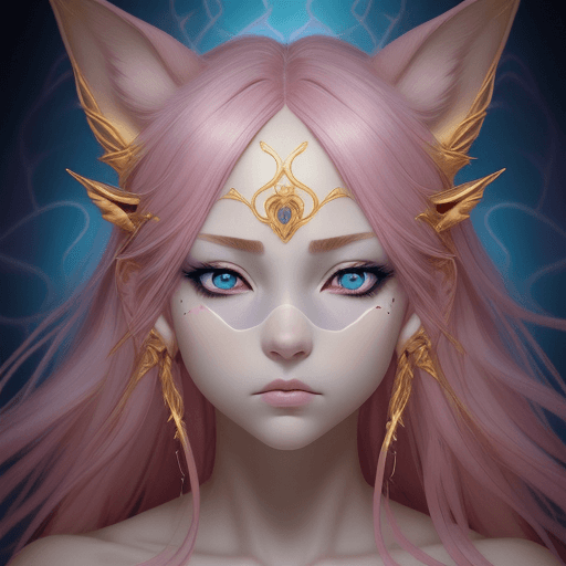 AI generated: beautiful, cute, mysterious. perfectly beautiful twist, astonishing, amazing, golden. anime, symmetr...