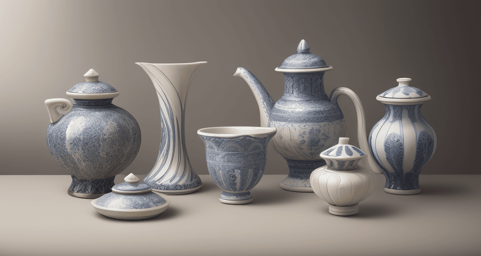 AI generated: High resolution photography of ceramic decorative objects