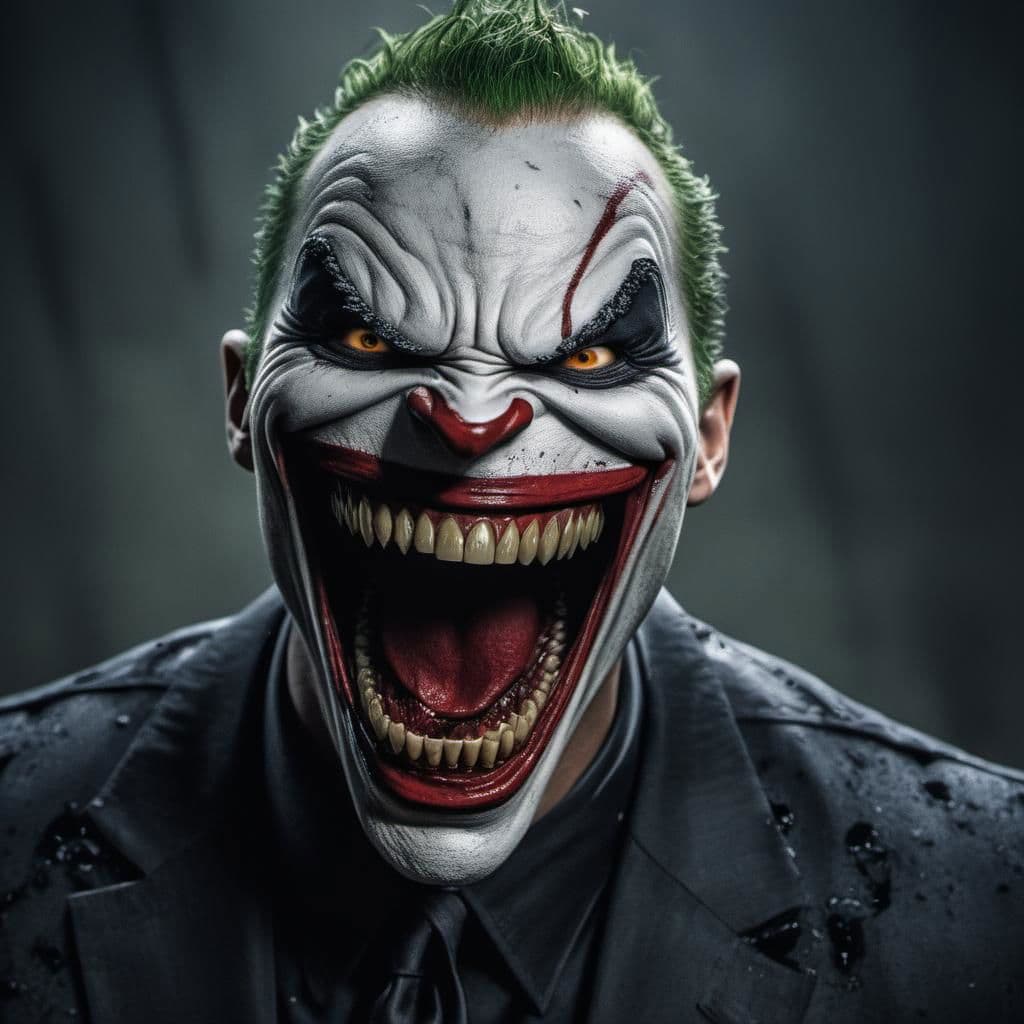 AI generated: hybrid of (the joker:carnage:0.3), sharp teeth, wide grin, grungy background
Juggernaut XL - V 7 + ...