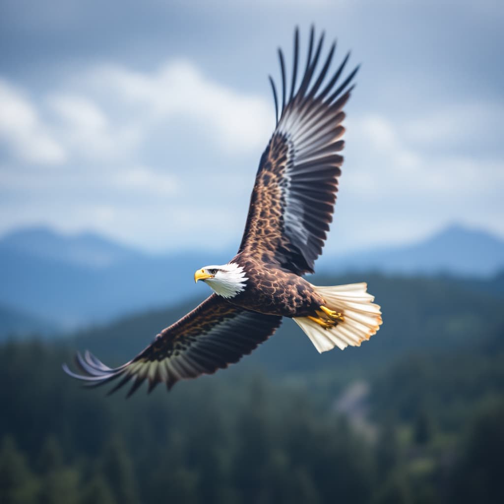 AI generated: Eagle flying 