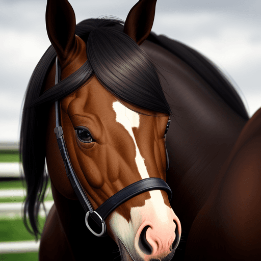 AI generated: Hyper realistic eye level horse