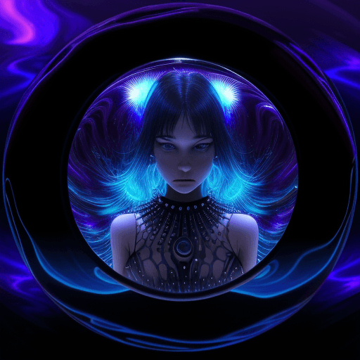 AI generated: whirlwind, glass reflective, buxom, intimate, callipygian, crepuscular, peristeronic, noctilucent, e...