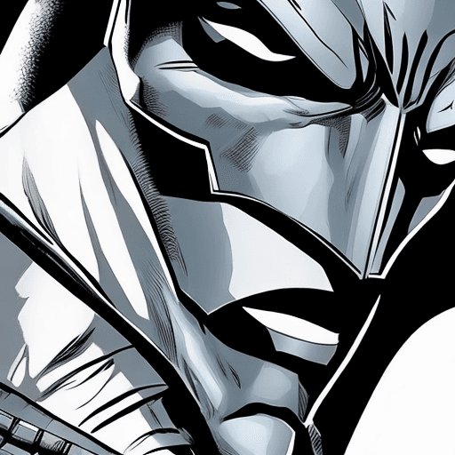 AI generated: on white background, close up of Etruscan Batman , marvel comic book styling --v 5.2