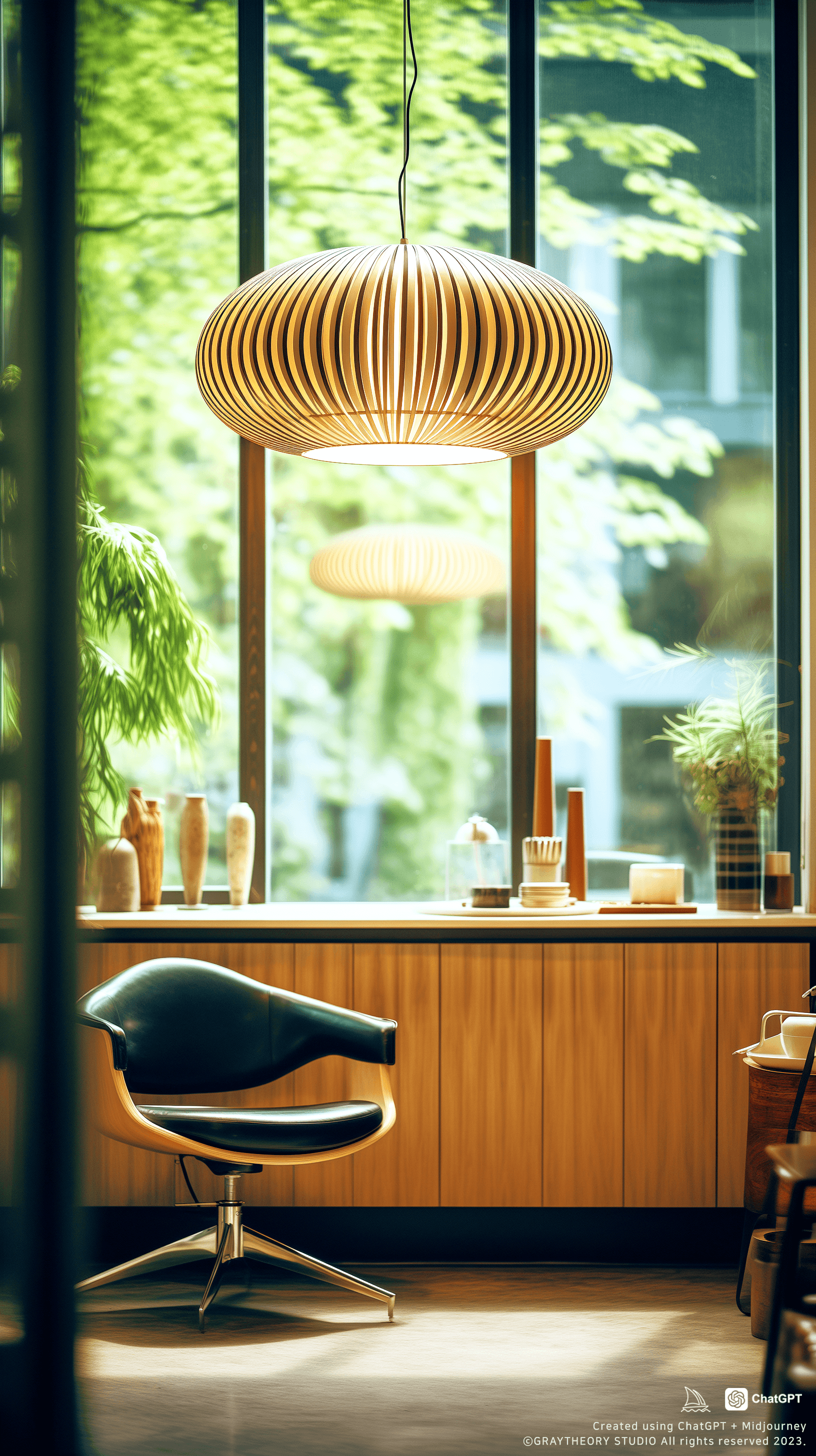 AI generated: 8K, very details, hyperrealism, in the hair salon – flat view of the hair salon through the window b...