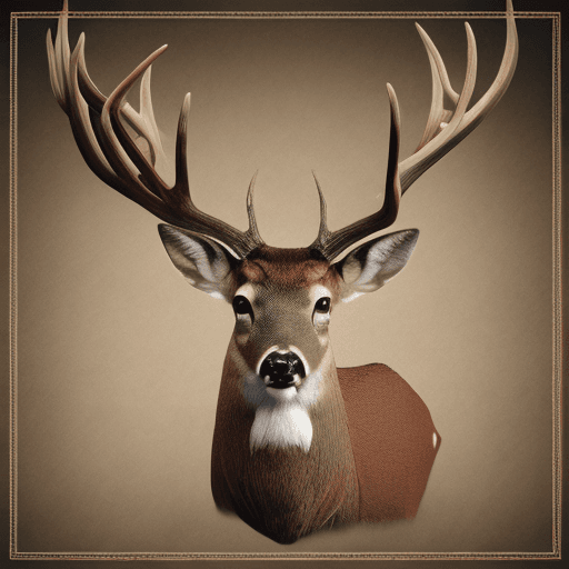 AI generated: mascot, Male BUCK deer, vector, black and white, body looking at camera, logo, named Northern Stag, ...