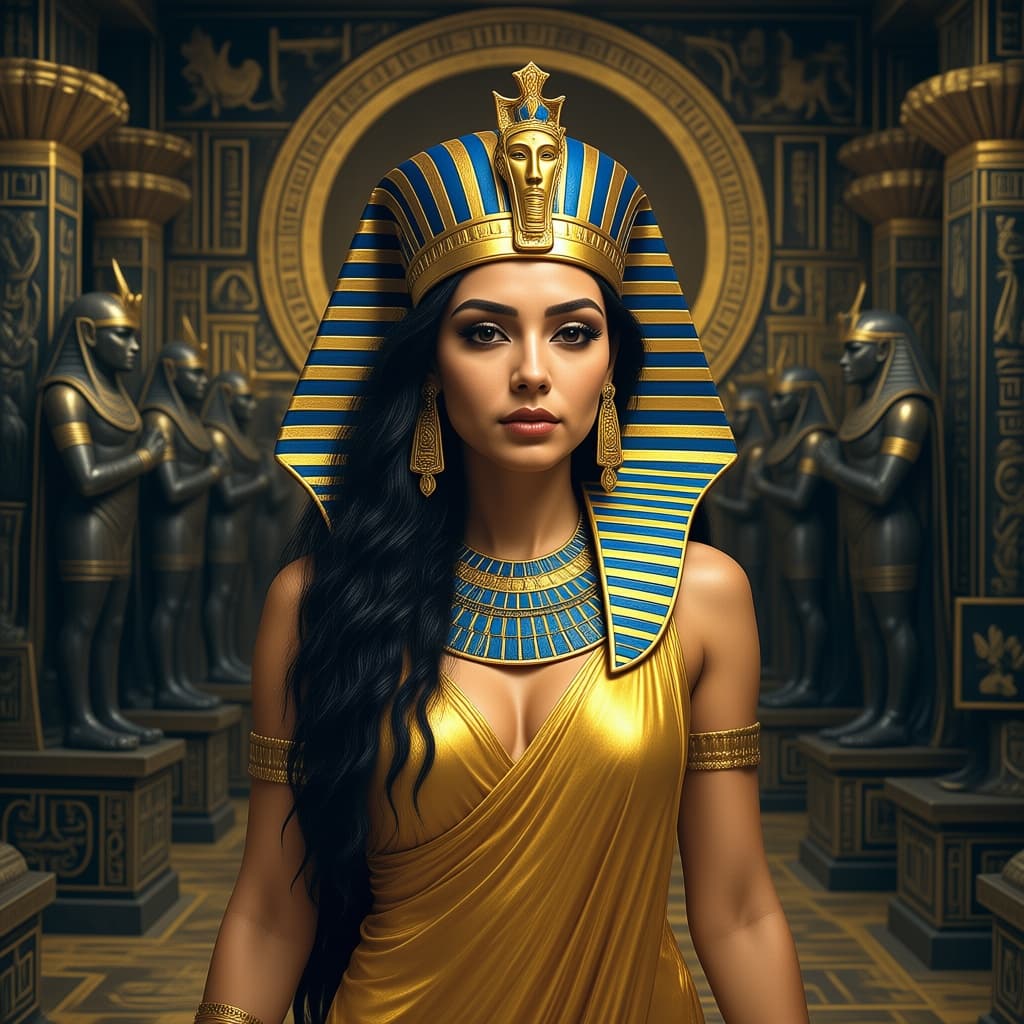 AI generated: the queen of Egypt