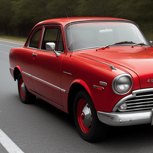 AI generated: red car
