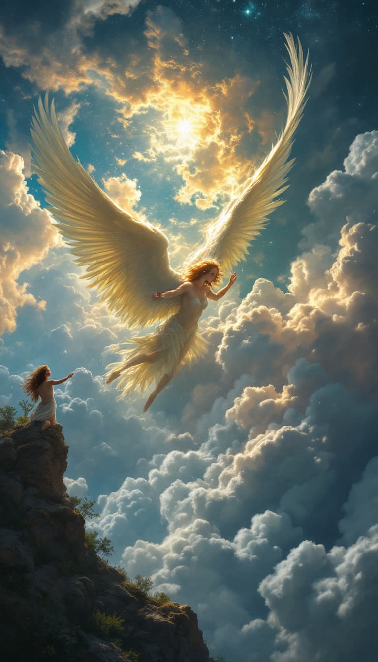 AI generated: Adam and eve in heaven 