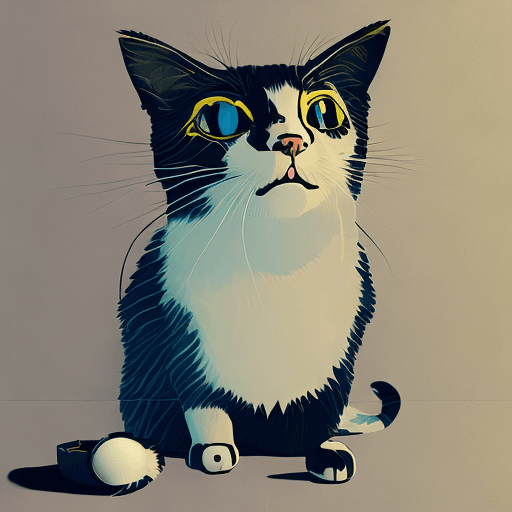 AI generated: mdjrny-v4 style, cat