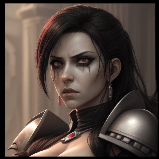 AI generated: Reyna from Valorant with a look of thirst for revenge.