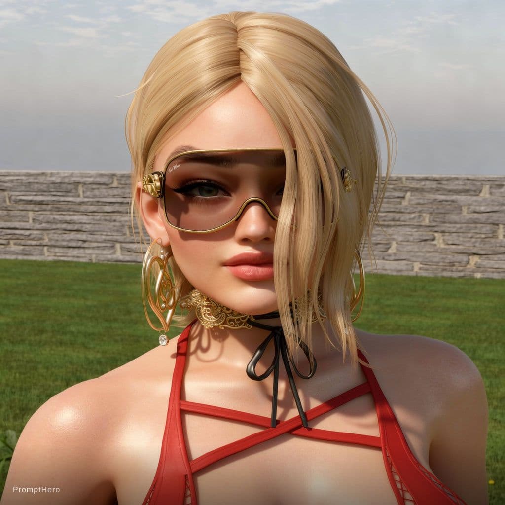 AI generated: Transforme-la en photo réaliste, avec un visage doux et sexy, garde le maquillage, les habits, la co...