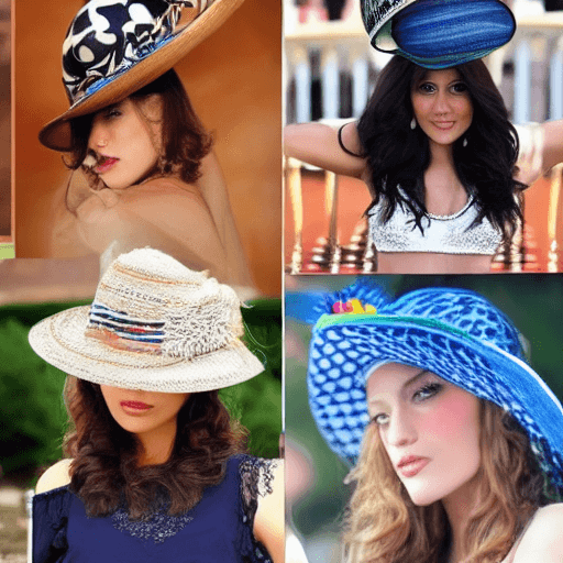 AI generated:  El sombrero puede tener un diseño elegante y clásico, con ala ancha de color negro y copa redonda e...