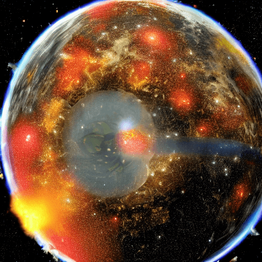 AI generated: AN EXPLODING PLANET
