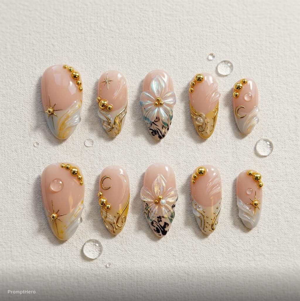 AI generated: Photo of a ultra realistic beautifull nails

