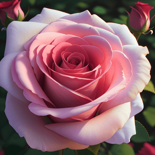 AI generated: roses in bloom, rose buds, flower garden, vivid colors, color grading, red, pink, yellow, white, mor...