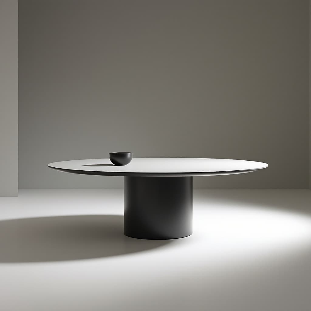 AI generated: USM Haller Table shot in a professional photo studio, Fujifilm GFX 100S, GF 80mm f/1.7 lens, table's...