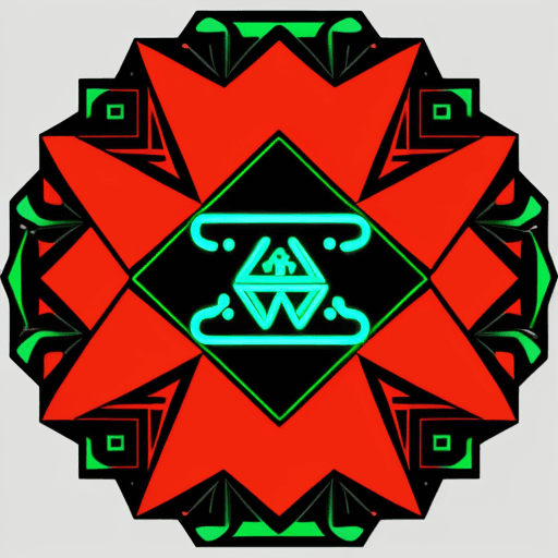 AI generated: Minimalist medium quality vector art (neon line logo) and word "empty" depicting a tessellated geome...
