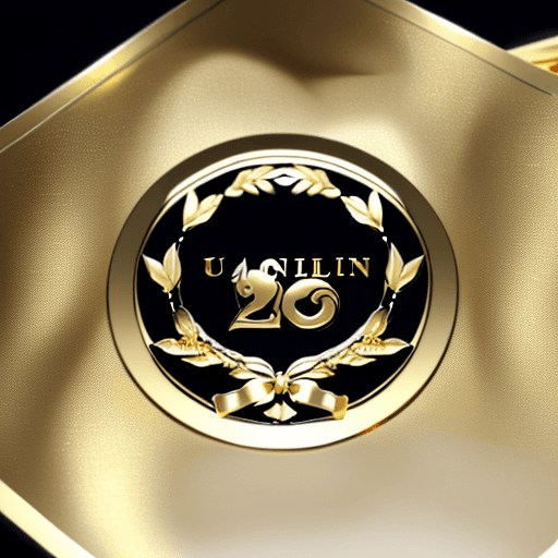 AI generated: Craft a unique and sophisticated logo highlighting a 24k Gold MaineCoon Dog face enclosed within a 2...
