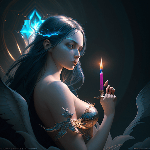 AI generated: Shining like a candle in the dark dreamlike, hyperreal, octane render, artwork by artgerm, detailed ...