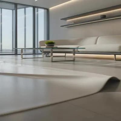 AI generated video: self-leveling floors new future design
