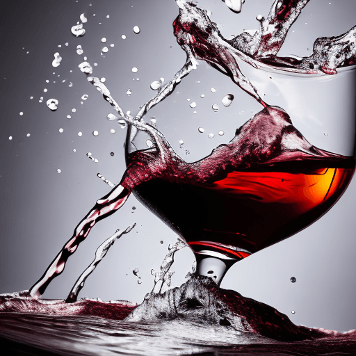 AI generated: an amazing photo of a pouring ruby wine in a traditional wine glass, food photography, gourmet, f2.8...