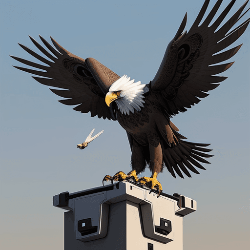 AI generated: Robotic eagle