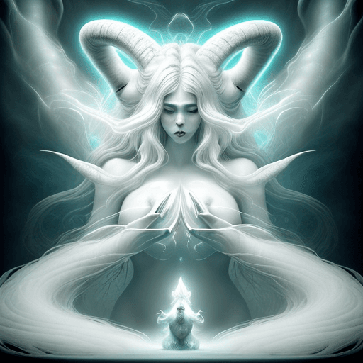 AI generated: A strikingly mystical creature, reminiscent of a large, magical female monster, takes center stage i...