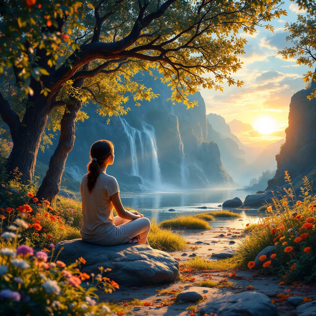 AI generated: Peaceful Scene with positive energy
