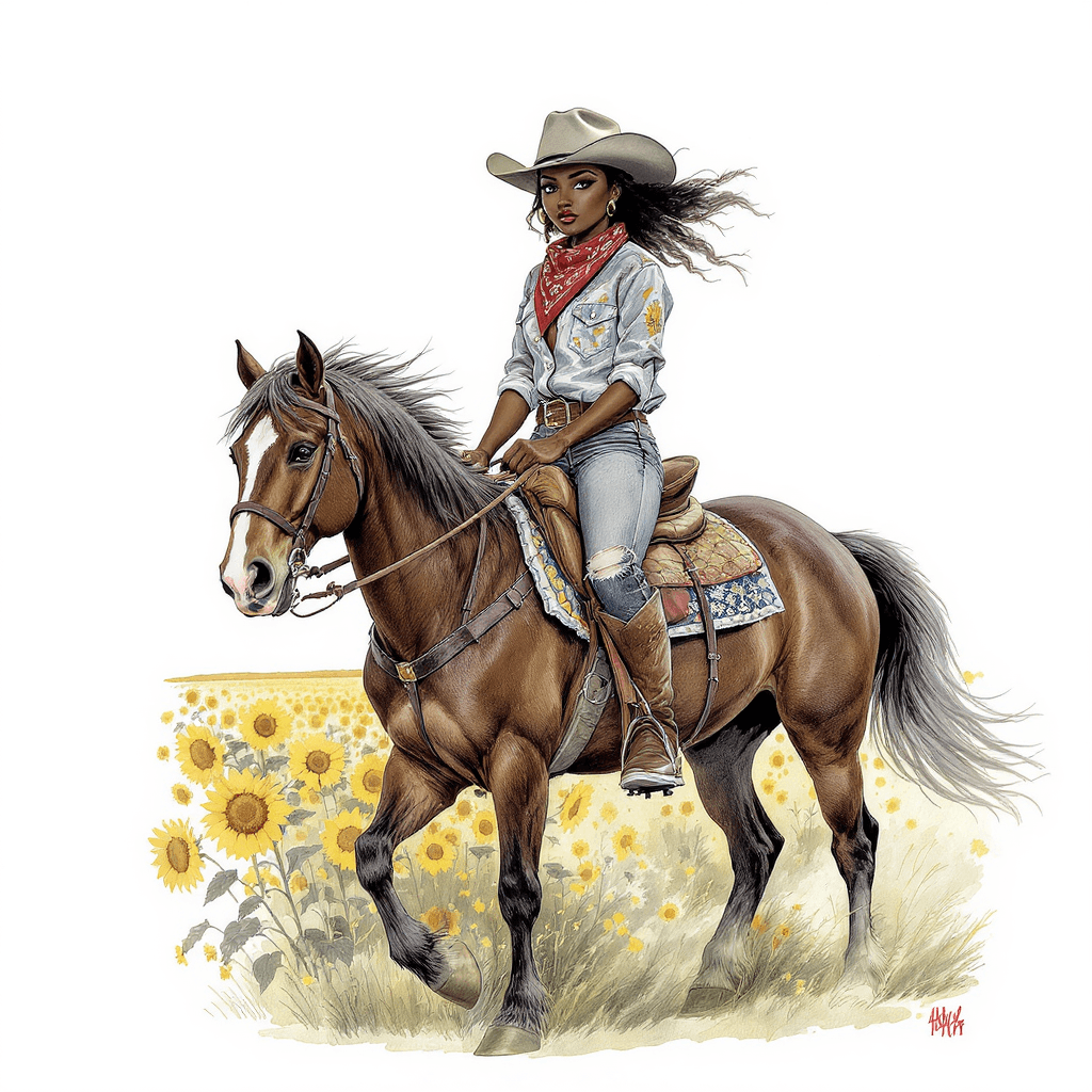 AI generated: Isolated on a solid white background. Centered image. 400 pixels. An African American young lady in ...
