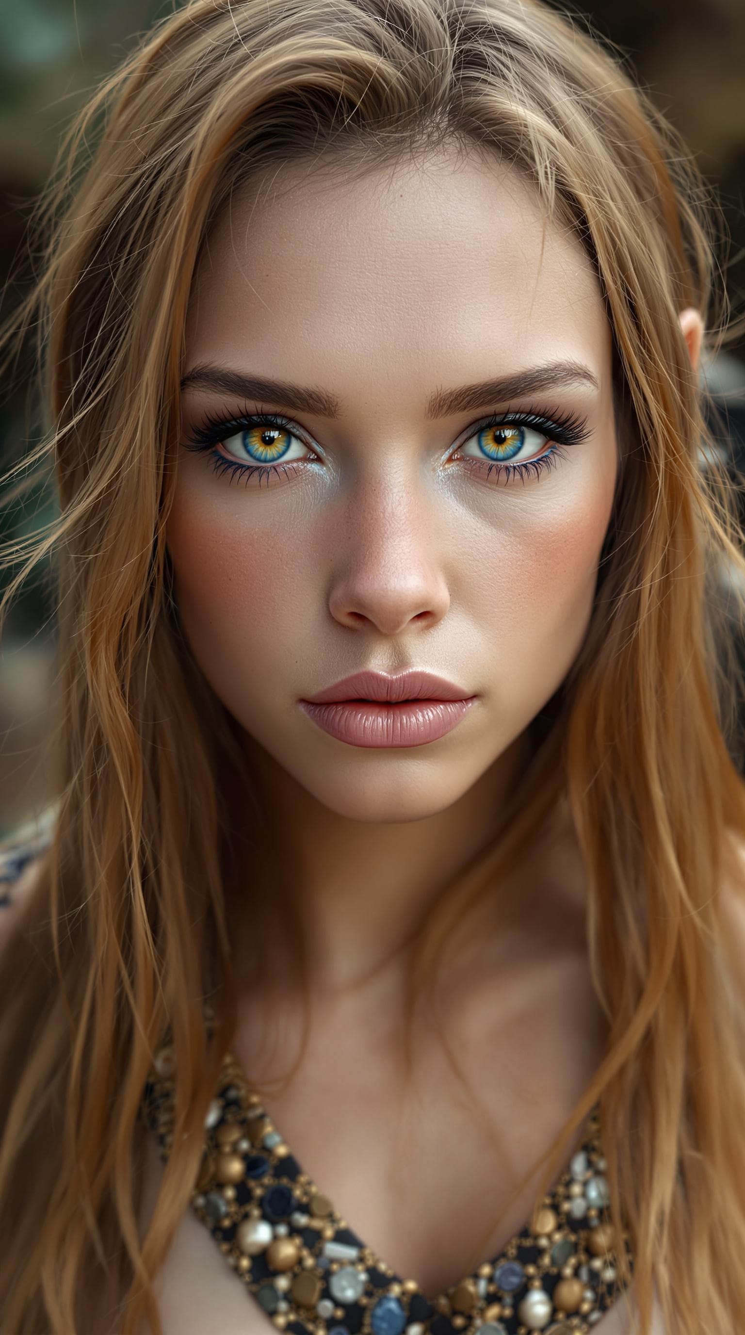AI generated: a professional realistic photo of (age 18) Neanderthal girl, (futuristic),(masterpiece), (realistic)...