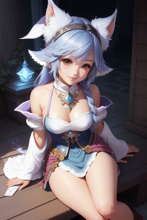 AI generated: (Lulu from Final Fantasy 10:1. 2), white mage, high level, summoner, happy, <lora:delicateArmor_v10:...