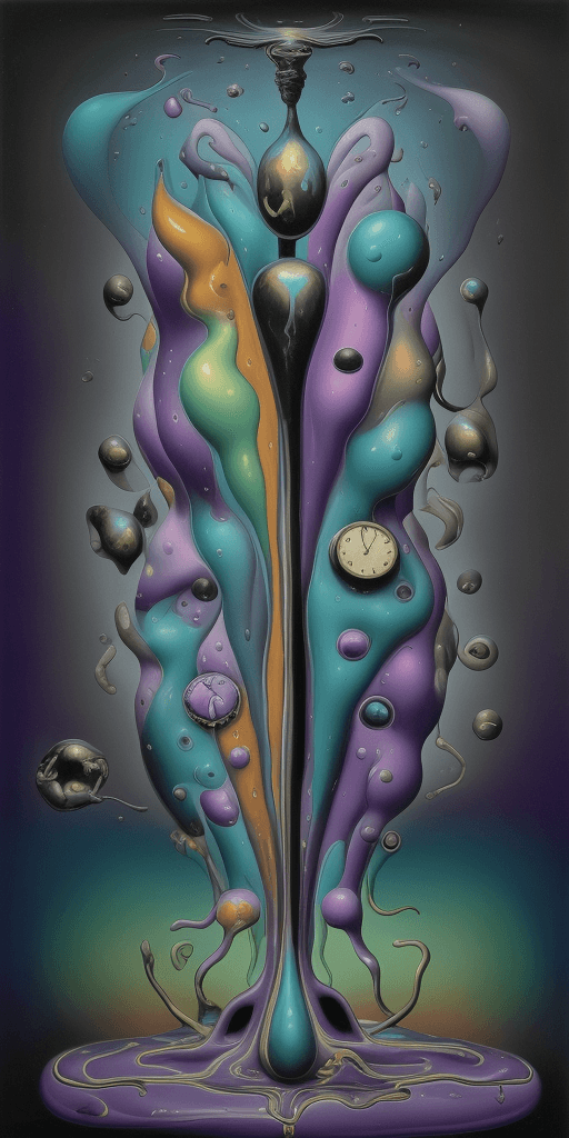 AI generated: (surreal,abstract:1.1,weird) Salvador Dali painting, (soft shadows), futuristic neon, (dream-like:1....