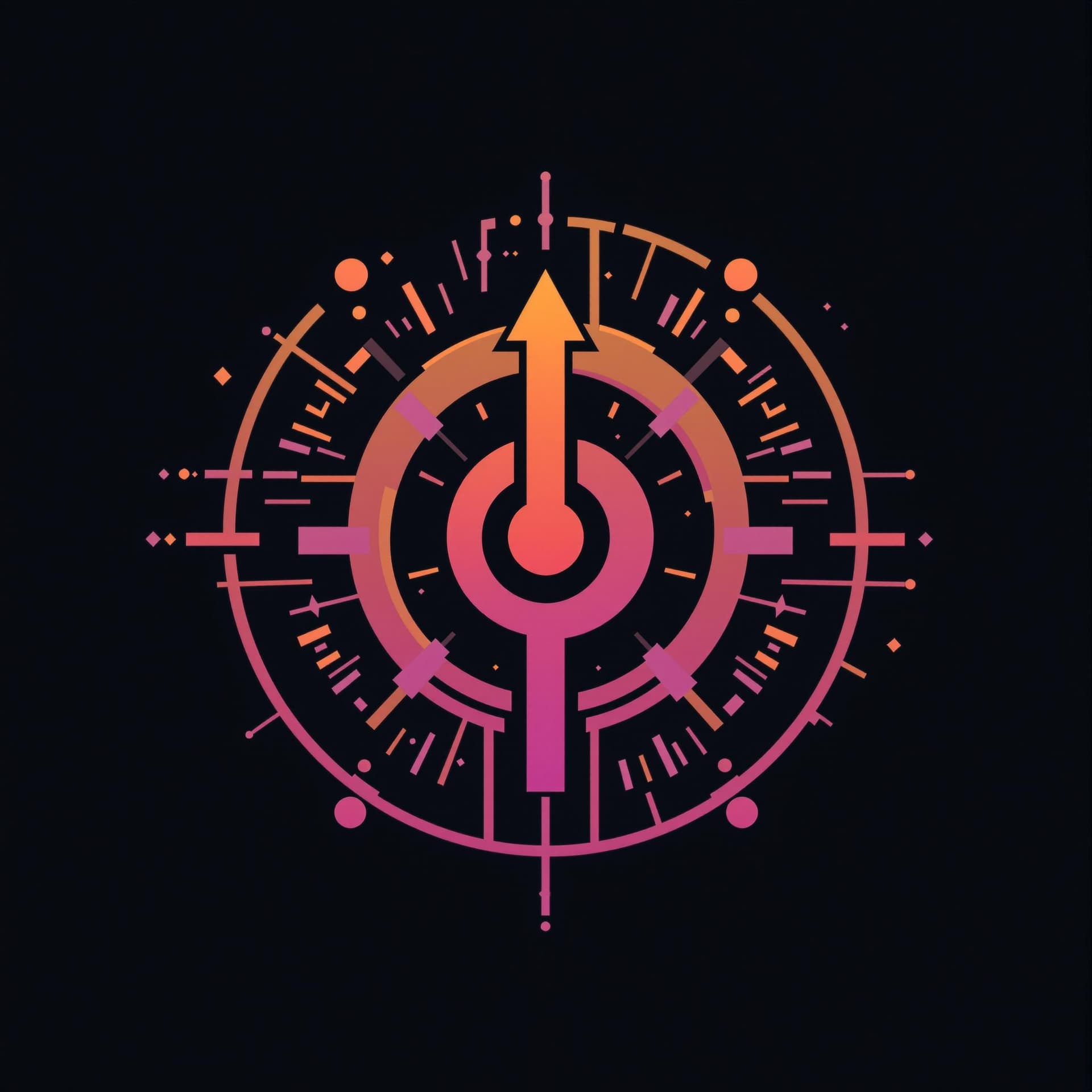AI generated: un logotipo de un pulso binario , tecnologia y noticias minimalista