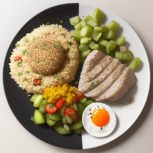AI generated: ultra realistic photo of an ultra healthy meal on a plate