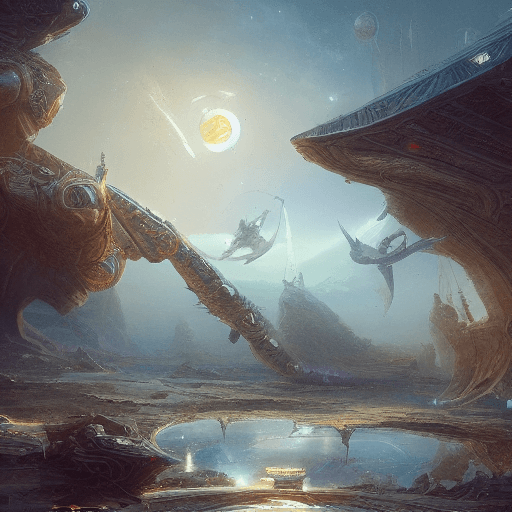 AI generated: most beautiful starship landing , fantasy, intricate, highly detailed, digital painting, hq, trendin...