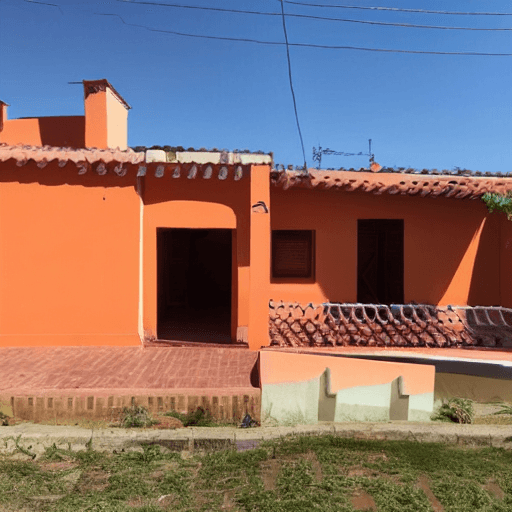 AI generated: casa con personas en el frente