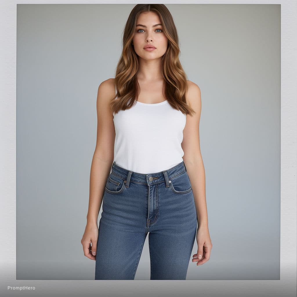 AI generated: female model, full body, Polaroid proof for a fashion shoot, hyper-realistic, lifelike --ar 35:64 --...