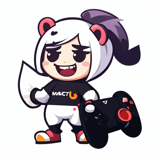 AI generated: Imagine, A cute mascot for a gaming company, simple, vector, flat design,white background