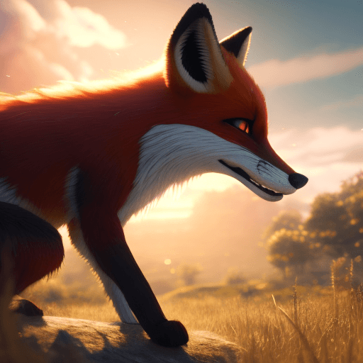AI generated: Photo of a ultra realistic аluffy fox, dramatic light, pale sunrise, cinematic lighting, battered, l...