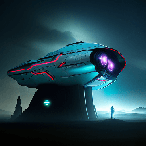 AI generated: Tmavé mesto s vysokými vežami,sci-fi,lietajúce auta a ľudia na vznášajúcich sa bublinach