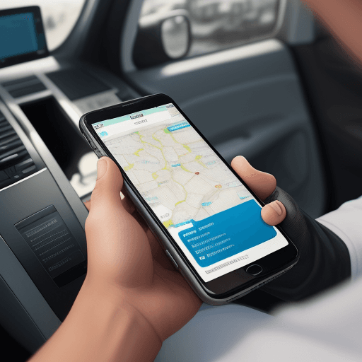 AI generated: I want an image of a traveler using the travel simcard to call Uber