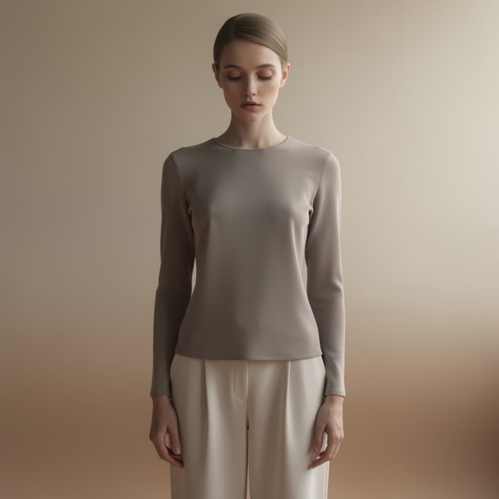 AI generated: androgynous human figure, slim elongated silhouette, full body,
subtle human facial features, soft n...
