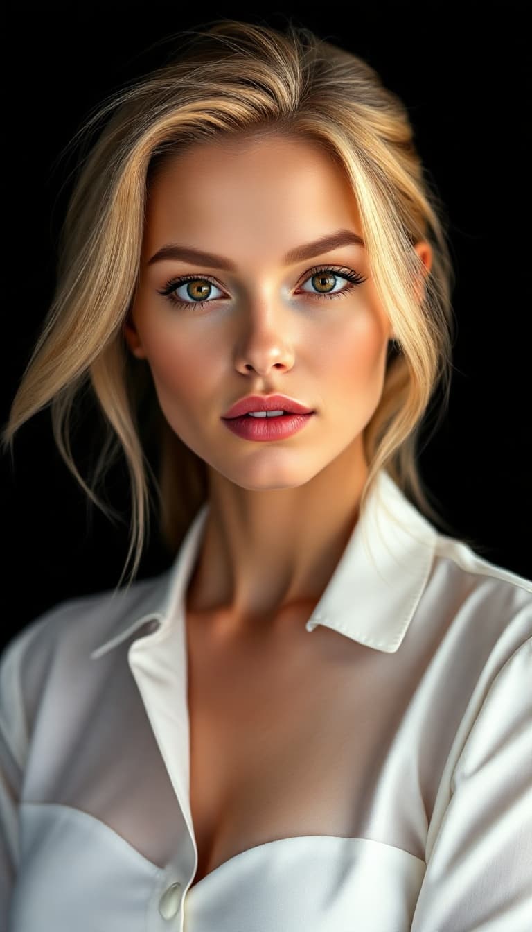 AI generated: "Professional portrait photography, earth tones, soft contrast, soft saturation.  Features a stylish...