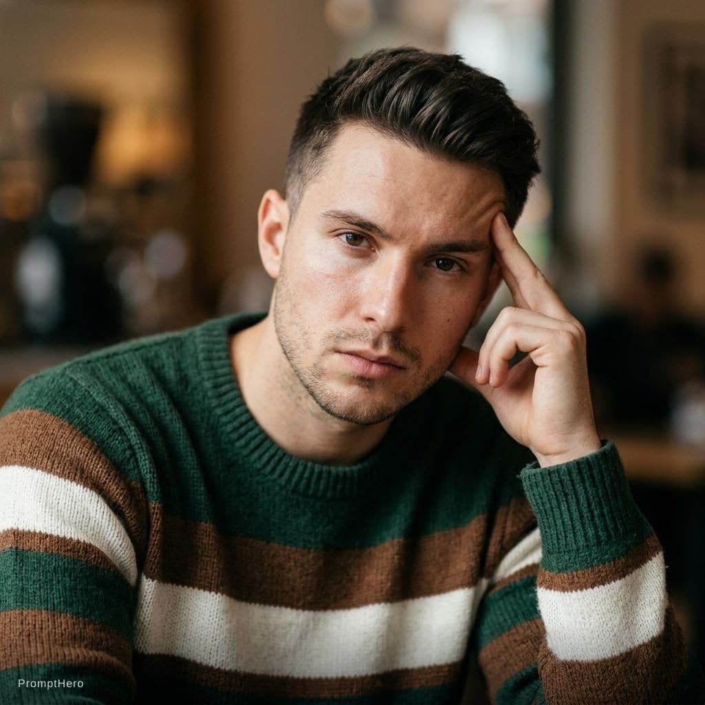 AI generated: Create a movie-level ultra-realistic photo of a upload image of young man. The face matches the refe...