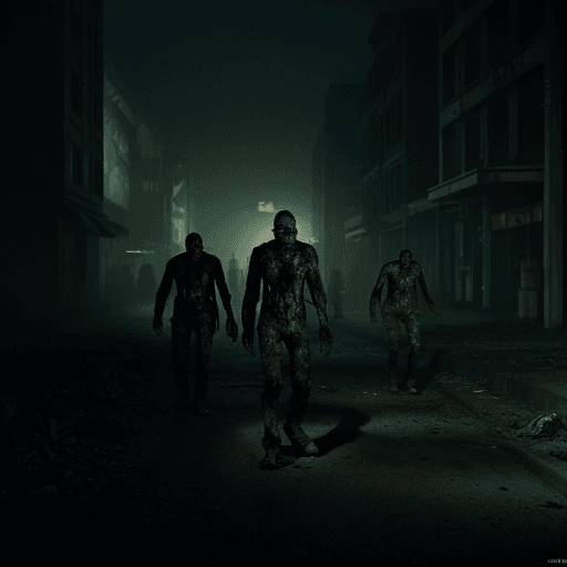 AI generated: 4k image shot from a zombie movie, cinematic composition, cinematic lighting, raytracing