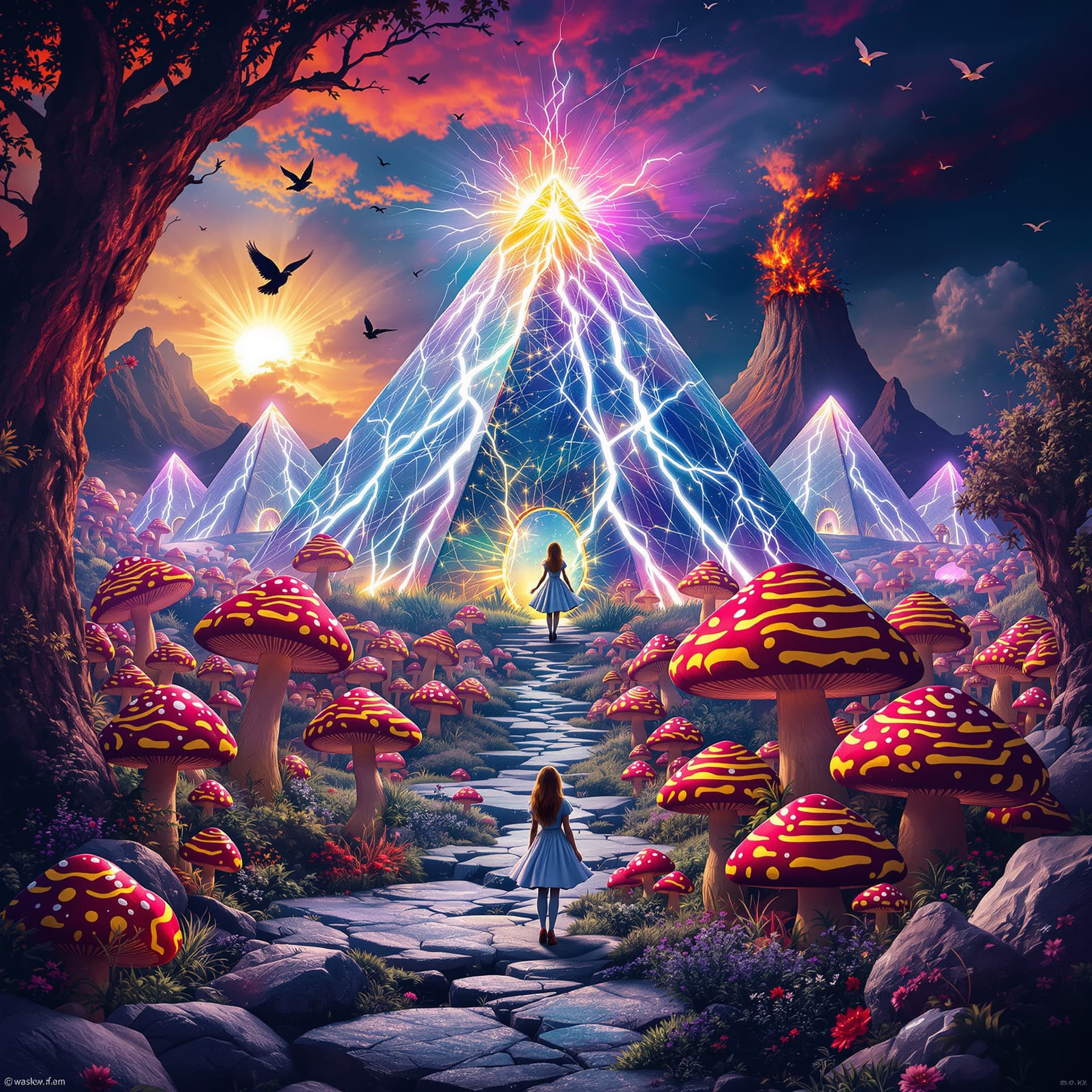 AI generated: Psychedelic, trippy, surreal. In high, surreal, psychedelic detail and rendered in 8k. Reality is me...